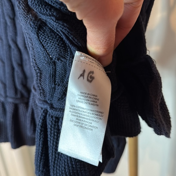 Ralph Lauren POLO Girls Sweater Size 4/4T Combed Cotton Peplum Cardigan - Picture 5 of 6